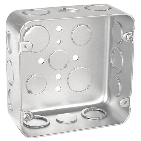 Southwire Electrical Box, 42 cu in, Junction Box Type, Steel, Square Shape 72171-S