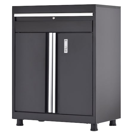 Sandusky Lee Counter Height Base Storage Cabinet, 39-1/2 in H, 30 in W, 18 in D, Black, 1 Shelves MADF301836-9M