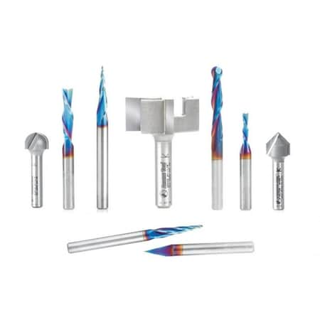 Axiom ABS901 - 9pc CNC Bit Set with Spektra Coating AX9-ABS901