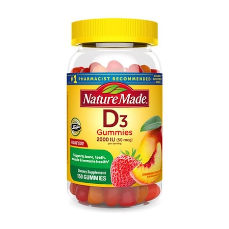 Pharmavite Vitamin D3, 2000IU, Gummies, 150PK 31604029203