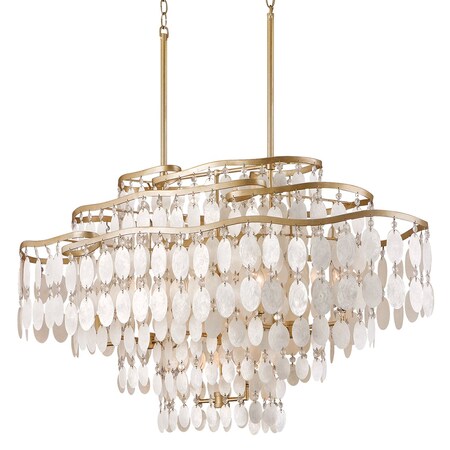 Corbett Lighting Dolce 12 Light Linear 42 In. Champagne Leaf 109-512-CPL