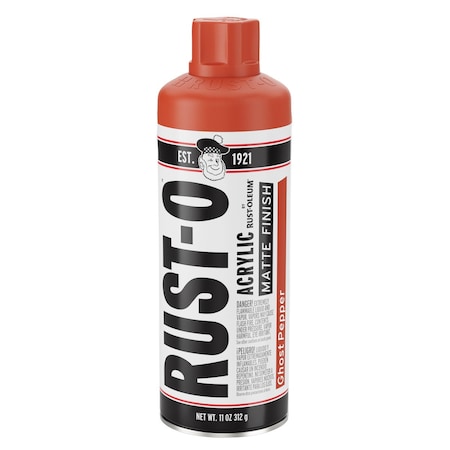 Rust-Oleum Rust-O Artist Spray Paint, Ghost Pepper, Matte, 11 Oz 392212