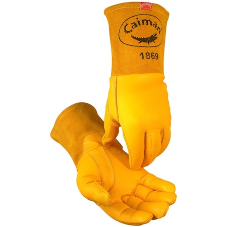 Caiman Superior Top Grain Goatskin MIG Welder's Glove with Kevlar Stitching, Unlined 1869-3
