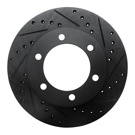Dynamic Friction Co DFC Brake Rotor - Drilled and Slotted - Black 633-76121R