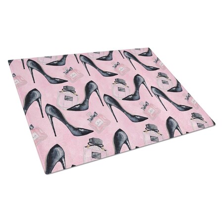 Carolines Treasures Fashion Diva Shoes and Perfume Glass Cutting Board, Large BB7507LCB