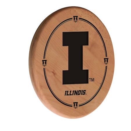 Holland Bar Stool Co University of Illinois 13" Laser Engraved Solid Wood Sign WSgnLNatIlliniU