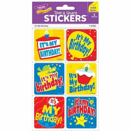 Trend Its My Birthday Tear & Share Stickers, 180PK T47402