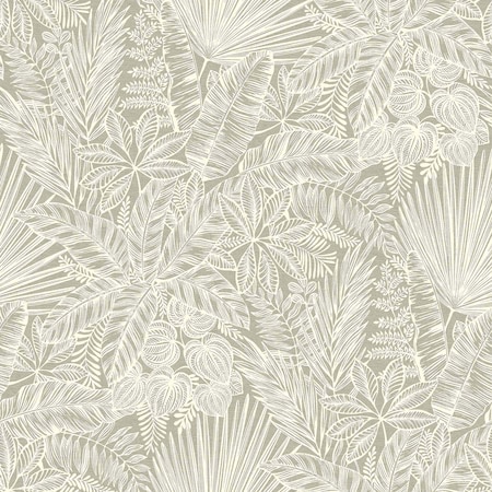 A-Street Prints Vita Light Brown Botanical Wallpaper 4120-26800
