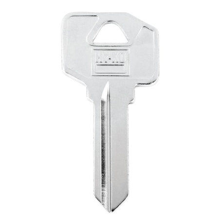 Hy-Ko Key Blank, Brass, Nickel, For: LSDA Cabinet, House Locks and Padlocks 11010EZ2