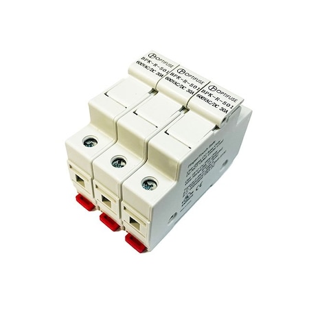 Optifuse Fuse Block, 3 Poles, 30A Amp Range, 600V AC/600V DC Volt Rating BPK-R-503