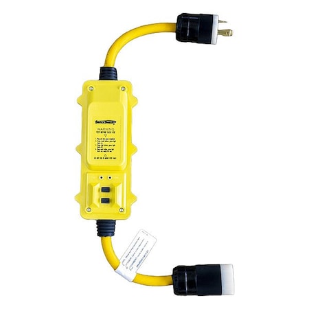 Southwire GFCI, Yellow, 6 ft, 1 Outlet, 10 AWG 44830005-2