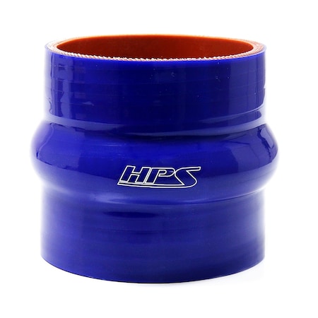 Hps Performance 1-3/8 in ID x 6 in L, 4-Ply High Temp Silicone Single Hump Coupler Hose Bellow, Blue HTSHC-138-L6-BLUE