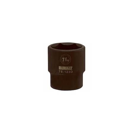 Stanley SAE Impact Socket, 6-Point, Black Oxide, 1/2-In. Drive, 1-1/16-In. DWMT75123OSP