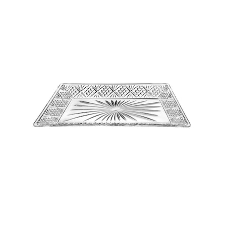 Homeroots 12in Cut Crystal Serving Tray 517514