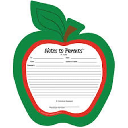 Creative Shapes Etc Blank Apple Pad Notes to Parents SE-1026