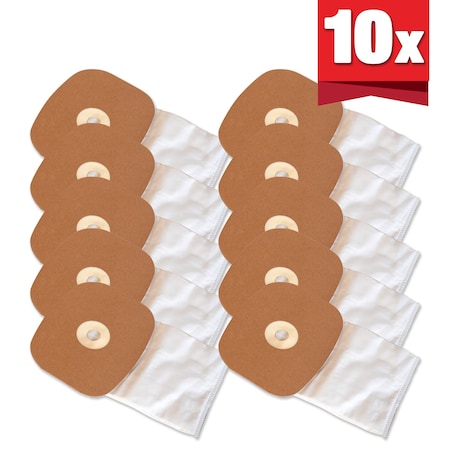 Tomahawk Power 10 Pack Replacement 6 Qt. Backpack Vacuum Bags for Backpack Vacuum TVAC6-BAGX10