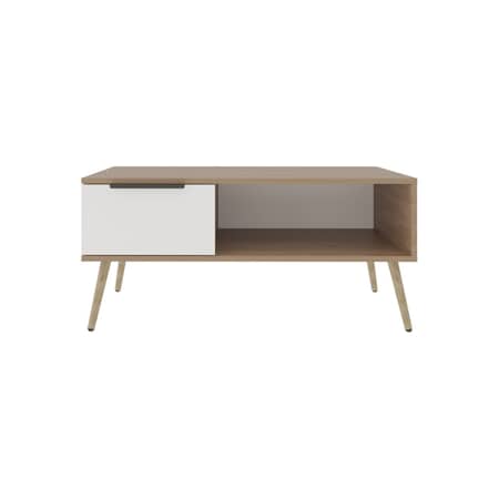 Homeroots 36in Beige Wood Fireplace Entertainment Center 725191