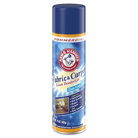 Arm & Hammer Fabric and Carpet Foam Deodorizer, Fresh Scent, 15 oz Aerosol 33200-00514