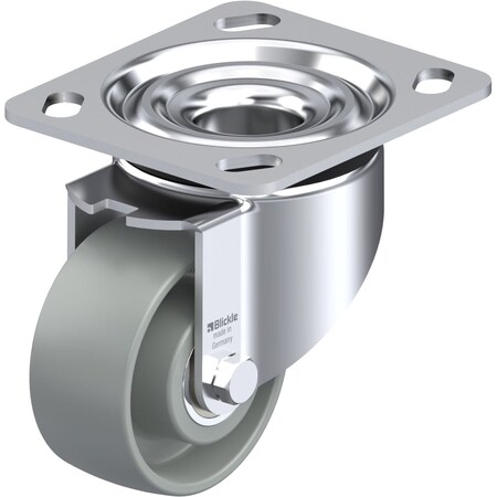 Blickle Swivel Plate Cstr, Gy Nyln, 3-1/8", 350 lb. LK-POG 82K-14