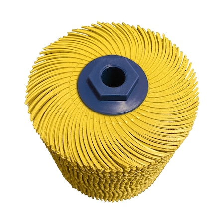 Dedeco SUNBURST 4" x 4" TC YELLOW 80 GRIT 5/8"-11 2393
