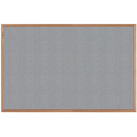 Aarco VIC Cork Bulletin Board w/ a Red Oak Frame w/ a Clear Lacquer Finish, Potato Skin 48''Hx72''W OW4872182