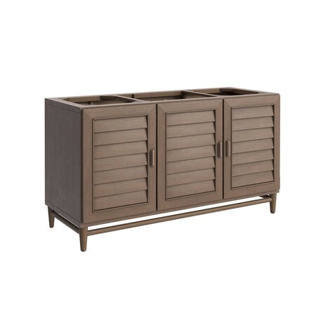 James Martin Vanities Vanity, without top, Whitewashed Walnut, 59.9 in W x 23.5 in D, 620-V60S-M-WW