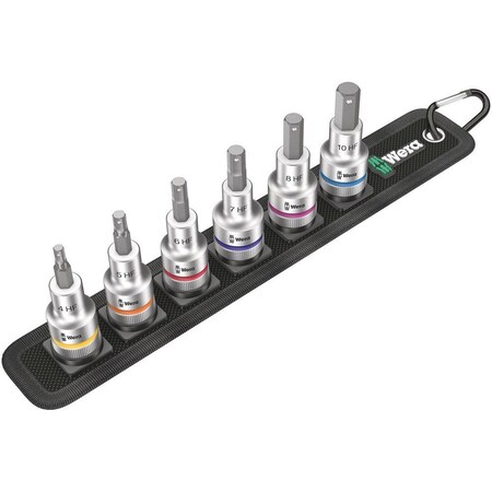 Wera Belt C 2 Zyklop In-Hex-Plus bit socket set with holding function, 1/2 in drive, 6 pieces 5003996001
