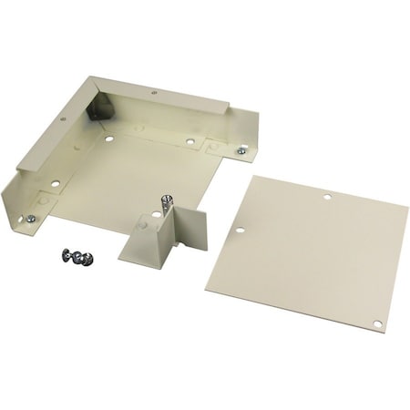 Legrand Flat Elbow Raceway, 4000 Series, 1 Channel, 4-3/4 in W, 1-1/2 in H, 4-3/4 in L, Ivory V4011
