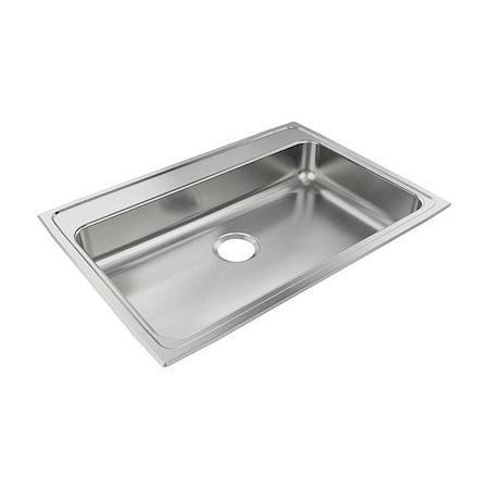 Just Manufacturing Bowl Drop-In Sink, 31"x21.25"x6", Gray SLADA2131A604-J