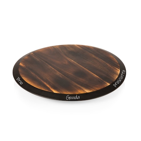 Picnic Time Family Of Brands Lazy Susan Serving Tray, Fire Acacia Wood 827-18-513-000-0