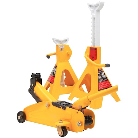 Perform Tool Jack Floor Jack; Hydraulic; 4000 Pound Capacity; 13 In Max Lift Height; Yellow; Steel W1605