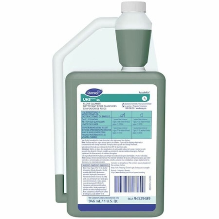 Diversey Floor Cleaner, Ammonia, 32 oz., PK6 94529489