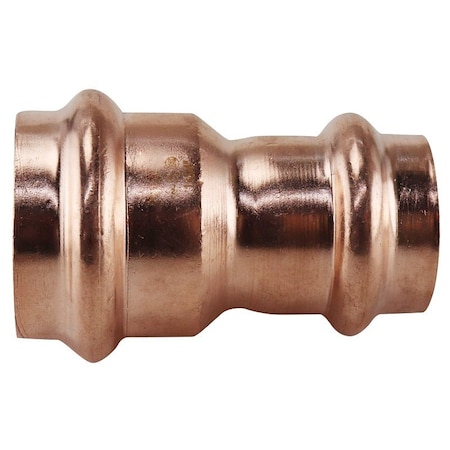Apollo Coupling with Stop, 1 x 3/4 in, Press Fit, Copper, 300 psi Pressure XPRC134