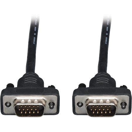Tripp Lite 25FT VGA COAX MONITOR CABLE LOW PROFILE WITH RGB HIGH RESOLUTION HD15 M/M 25FT P502-025-SM