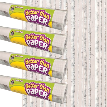 Teacher Created Resources Better Than Paper Bulletin Board Roll, 4ft. x 12ft., Birch Trees, 4PK 32477