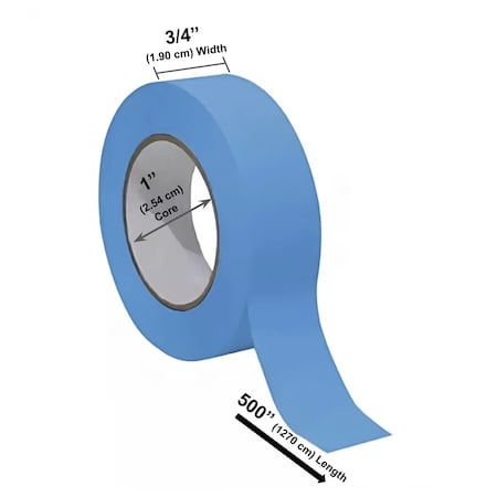 Bartovation Lab Labeling Tape, 500in Length x 3/4in Width, 1 Inch Core ( 1 Blue Roll) NL341BR500