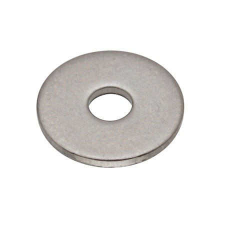 Zoro Select Flat Washer, For Screw Size #4 , Stainless Steel Plain Finish, 25 PK WASB#4W316