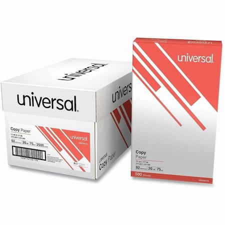 Universal Copy Paper- 92 Brightness- 20lb- 11 x 17- White, 2500PK 28110