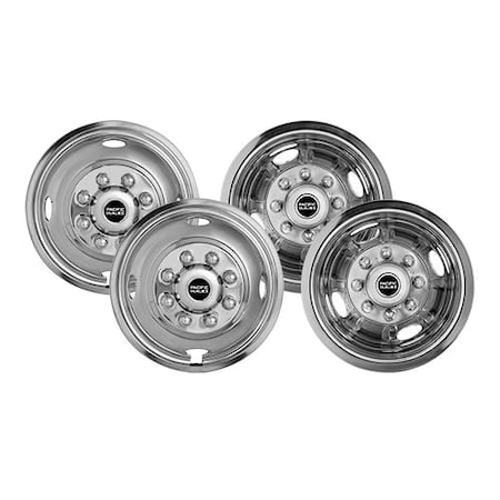 Pacific Dual Fits 16" - 8 Lug, 4 Vent Holes Wheel, Stainless Steel, Snap-On, Does Not Fit Aluminum Wheels 49-1608