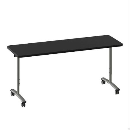 Correll Rectangle Premium Sit To Stand HPL Flip Top Table, 72 in W, 28 in to 38 in H, Particleboard Top FTS2472-07-14-09