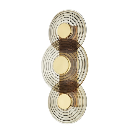 Hudson Valley Lighting Pembrooke & Ives X Griston 3 Light Wall Sconce 12 In. Aged Brass PI1892103-AGB