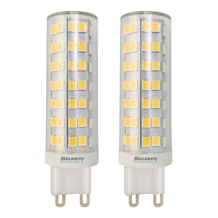 Bulbrite 70-Watt Equivalent Dimmable Clear Mini T6 Bi-Pin G9 LED Mini Light Bulb, 3000K, 2PK 862645