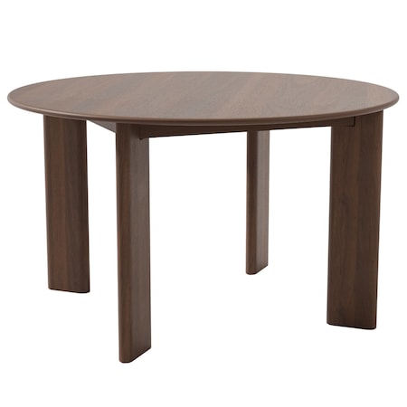 Homeroots 51" Brown Solid Wood Round Top Dining Table 712180
