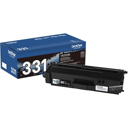 Brother Genuine TN331BK Black Toner Cartridge - Laser - 2500 Pages - Black - 1 Each TN331BK
