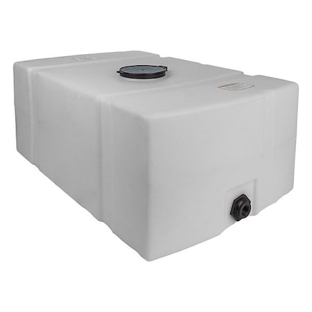 Norwesco Utility Tank, 17 in, White, Rectangular 43841-DS