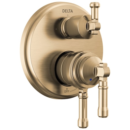 Delta Broderick 17 Series Integrated Diverter Trim 3-Setting In Lumicoat Champagne Bronze T27884-CZ-PR
