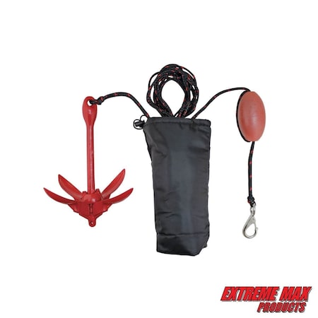 Extreme Max 3006.6548 BoatTector Grapnel Anchor Boats Kayaks PWC Jet Ski Paddle Boards etc.-3.5 lbs. 3006.6548