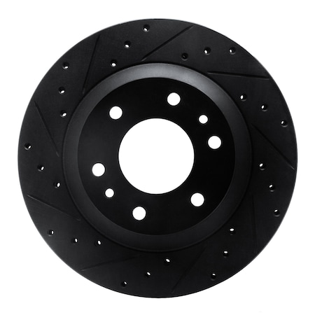 Dynamic Friction Co DFC Brake Rotor - Drilled and Slotted - Black 633-48044L