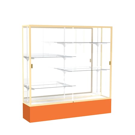 Ghent Spirit Floor Display Case 72x72x16, Mirror, Champange 376MB-GD-OR