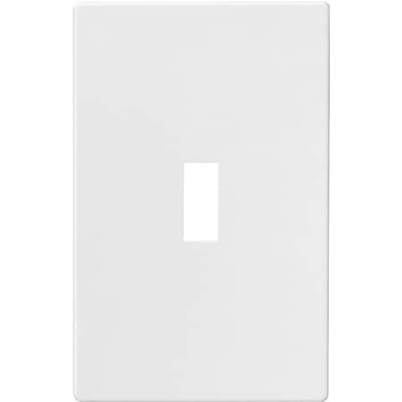 Eaton Wiring Devices Wallplate, 4-7/8 in L, 3.12 in W, 1 -Gang, Polycarbonate, White, High-Gloss PJS1W
